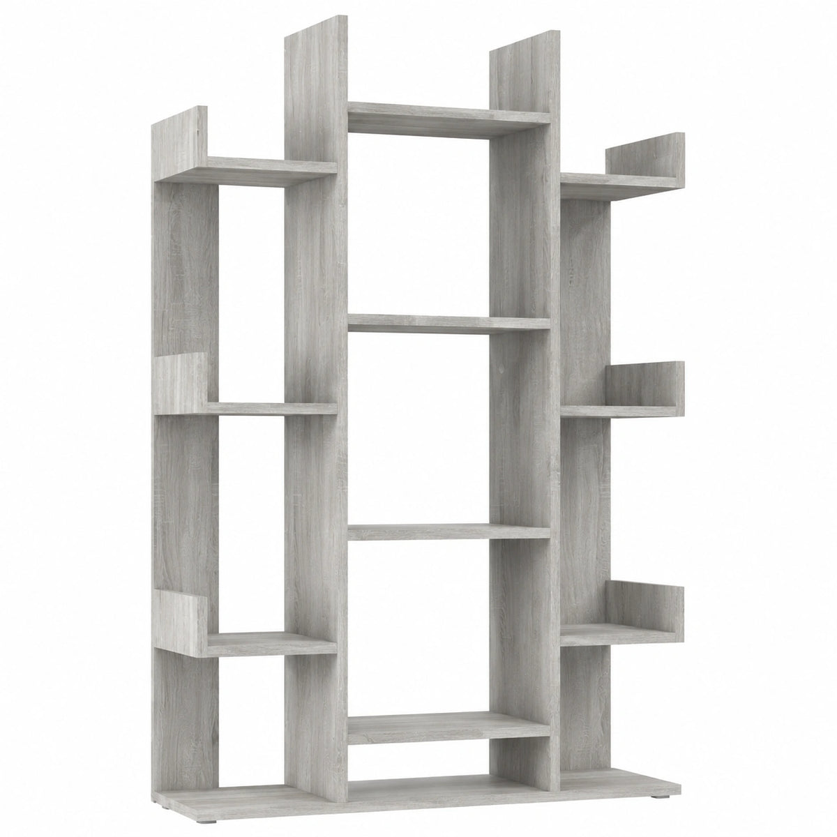 Bibliothèque, avec rangement, 86 x 25,5 x 140 cm, coloris gris, pour le salon ou le bureau