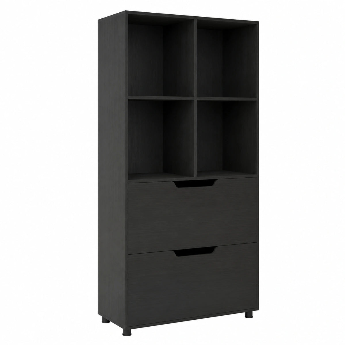 Armoire, à bascule, avec rangement, avec tiroirs, coloris noir, 70 x 33,5 x 130 cm, pour la chambre