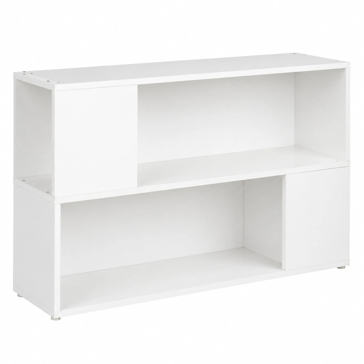Bibliothèque, avec rangement, avec étagères, coloris blanc, 100 x 24 x 63 cm, pour le salon ou le bureau