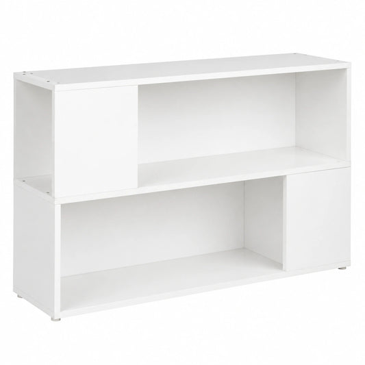 Bibliothèque, avec rangement, avec étagères, coloris blanc, 100 x 24 x 63 cm, pour le salon ou le bureau