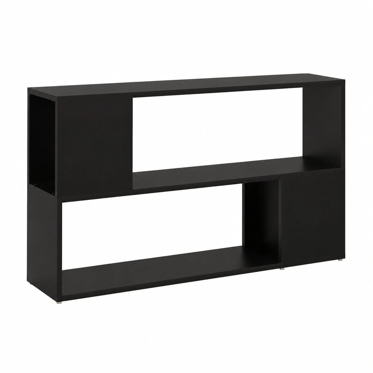 Bibliothèque, avec rangement, coloris noir, 100 x 24 x 63 cm, pour le salon ou le bureau