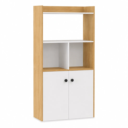 Armoire, à bascule, avec rangement, avec étagères, 60 x 30 x 140 cm, coloris naturel, pour la chambre