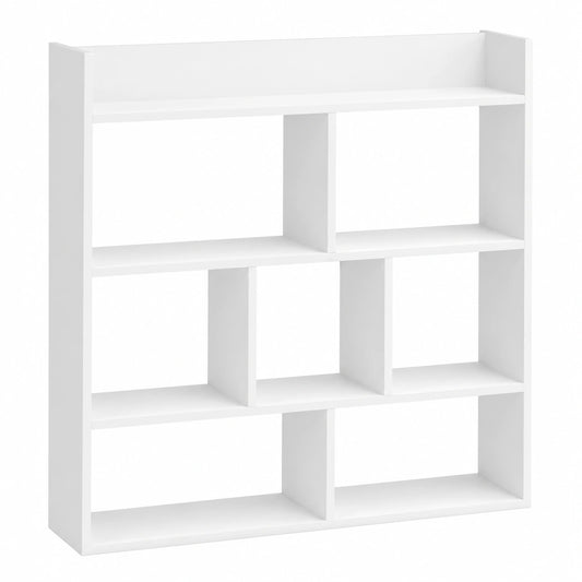 Bureau, avec rangement, avec étagères, 80 x 20 x 90 cm, coloris blanc, pour l’espace de travail
