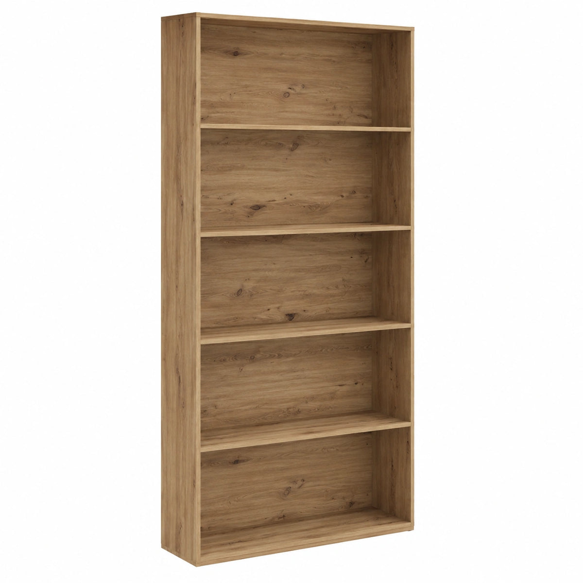 Bureau, avec rangement, avec étagères, en chêne, 80 x 30 x 189 cm, pour l’espace de travail