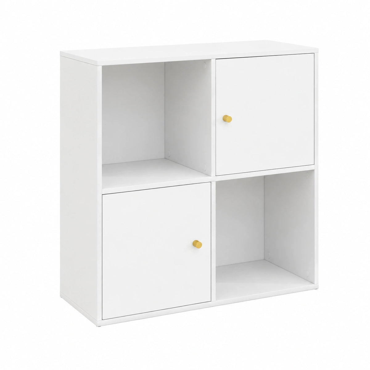 Bureau, avec rangement, avec portes, coloris blanc, 60 x 29 x 60 cm, pour l’espace de travail