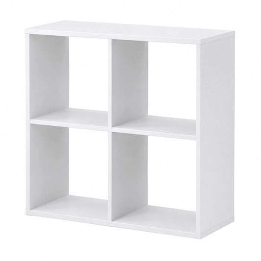 Bibliothèque, avec étagères, 70 x 33 x 70 cm, coloris blanc, pour le salon ou le bureau